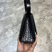 Balenciaga Hourglass Crocodile Pattern Black Size 25 x 6.5 x 14 cm - 4