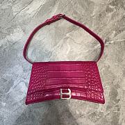 Balenciaga Hourglass Crocodile Pattern Pink Size 25 x 6.5 x 14 cm - 1