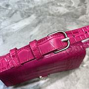 Balenciaga Hourglass Crocodile Pattern Pink Size 25 x 6.5 x 14 cm - 6