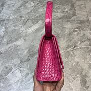 Balenciaga Hourglass Crocodile Pattern Pink Size 25 x 6.5 x 14 cm - 5