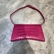 Balenciaga Hourglass Crocodile Pattern Pink Size 25 x 6.5 x 14 cm - 2