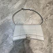 Balenciaga Hourglass Crocodile Pattern White Size 25 x 6.5 x 14 cm - 1