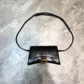 Balenciaga Hourglass Waist Bag Black Size 18 x 6 x 11 cm 