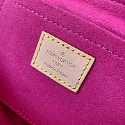 LV Monogram Denim Mini Pleaty Shoulder Bag Pink M95050 Size 26 x 15 x 9 cm - 6