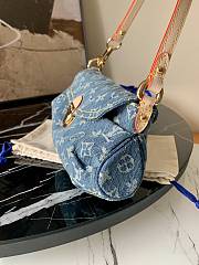 LV Monogram Denim Mini Pleaty Shoulder Bag Blue M95050 Size 26 x 15 x 9 cm - 2