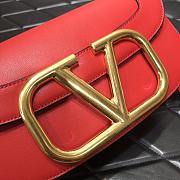 Valentino V Logo Retro Saddle Bag Red 2009 Size 26.5 x 9 x 16 cm - 5