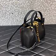 Valentino Escape Calfskin Small Shopping Bag Black 0770 Size 31 x 25 x 15 cm - 3