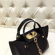 Valentino Garavani Small Pebbled Calfskin Black 2070 Size 31 x 25 x 15 cm - 4