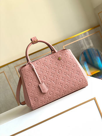 LV Montaigne MM Monogram Medium Cherry Powder M44311 Size 33 × 23 × 15 cm