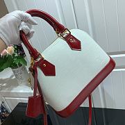 LV Alma BB Handbag White Fight Red M40301 Size 23.5 x 17.5 x 11.5 cm - 3