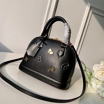 LV Alma BB Handbag Black M52884 Size 25 x 17.5 x 11.5 cm