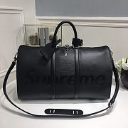 LOUIS VUITTON Keepall Bandouliere Black 45 M53419 Size 45 x 27 x 20 cm - 1