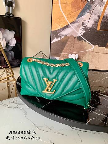LV New Wave Chain Bag H24 In Green M58552 Size 24 x 14 x 9 cm