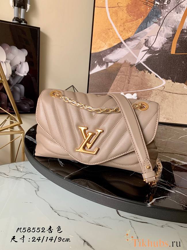 LV New Wave Chain Bag H24 In Apricot M58552 Size 24 x 14 x 9 cm - 1