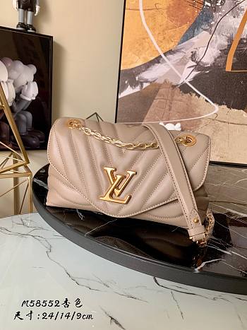 LV New Wave Chain Bag H24 In Apricot M58552 Size 24 x 14 x 9 cm