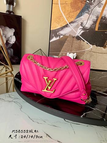 LV New Wave Chain Bag H24 Rose Red M58552 Size 24 x 14 x 9 cm