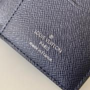 LV Pocket Wallet Card Case for Men Blue N60441 Size 8 x 11 x 1 cm - 2