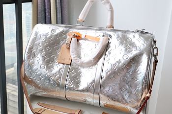 LV Keepall Bandouliere 45 Silver M40569 Size 45 x 27 x 20 cm