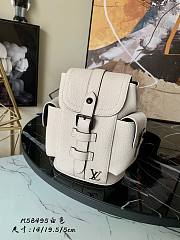 LV Christopher XS Taurillon Leather in White M58495 Size 14 x 19.5 x 5 cm - 1