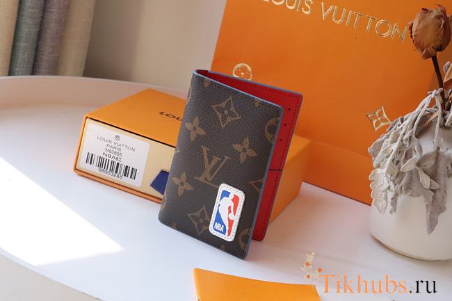 LV Pocket Wallet Basketball Joint Name Monogram N63144 Size 7.5 cm - 1