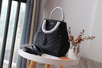 Louis Vuitton Fold Tote MM Embossing Black M45409 Size 23 x 28 x 19 cm