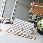 Louis Vuitton Pochette Felicie Damier Bag N63106 Size 21 x 11 x 2 cm - 1