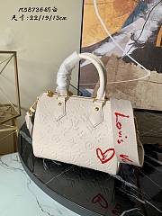 LV Speedy Bandoulière 22 Milk White M58736 Size 22x 19 x 13 cm - 1