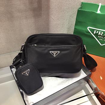 PRADA Shoulder Bag Black 2VH048 Size 23 x 16 x 7 cm