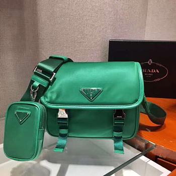 PRADA Crossbody Bag Green a2VD034 Size 22 x 16 x 8.5 cm