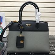 PRADA Handle Bag Black/Gray 1BA046 Size 30 × 23 × 15 cm - 1