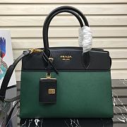 PRADA Handle Bag Black/Green 1BA046 Size 30 × 23 × 15 cm - 1