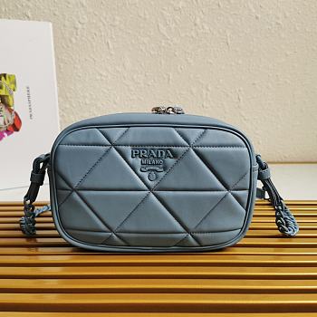 PRADA Shoulder Bag Blue 1BH141 Size 13.5 x 21 x 8 cm