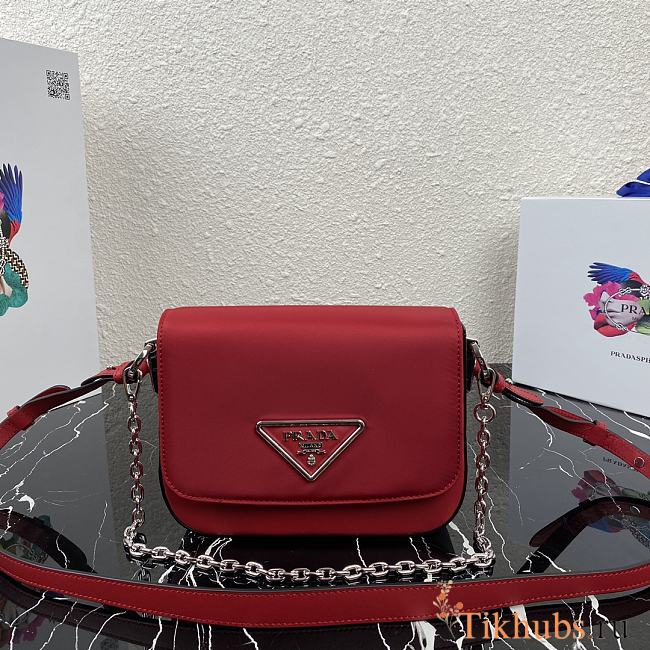 PRADA Messenger Bag Red 1BD263 Size 21 x 16 x 6.5 cm - 1