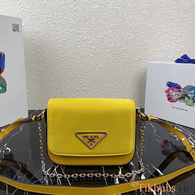 PRADA Messenger Bag Yellow 1BD263 Size 21 x 16 x 6.5 cm - 1