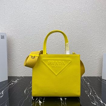 PRADA Tote Bag Yellow 1BG382 Size 26 x 23.5 x 9 cm