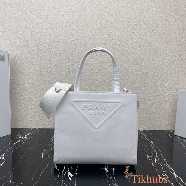 PRADA Tote Bag White 1BG382 Size 26 x 23.5 x 9 cm - 1