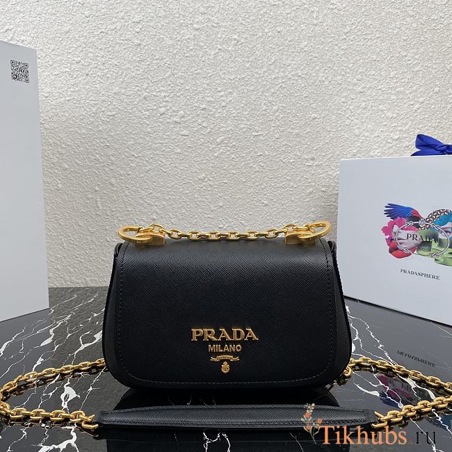 PRADA Crossbody Bag Black 1BD275 Size 22 x 14 x 6.5 cm - 1