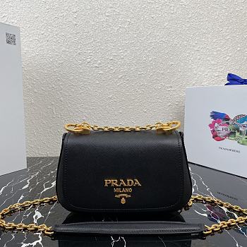 PRADA Crossbody Bag Black 1BD275 Size 22 x 14 x 6.5 cm