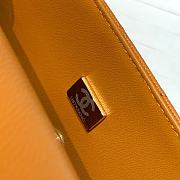 Chanel Classic Flap Bag Orange Red 116 Size 20 cm - 6