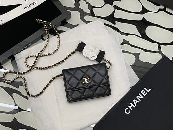 Chanel Camellia Chain Bag Black 88024