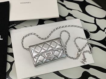 Chanel Small Waist Bag Silver 99036