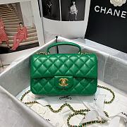 Chanel Mini Cf Handle Pearlescent Green AS2431 Size 20 x 6 x 13 cm - 1