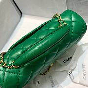 Chanel Mini Cf Handle Pearlescent Green AS2431 Size 20 x 6 x 13 cm - 4