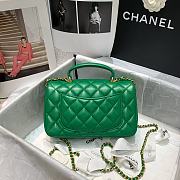 Chanel Mini Cf Handle Pearlescent Green AS2431 Size 20 x 6 x 13 cm - 5