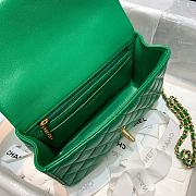 Chanel Mini Cf Handle Pearlescent Green AS2431 Size 20 x 6 x 13 cm - 6