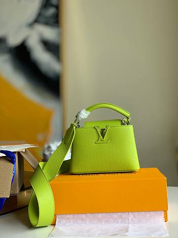 Louis Vuitton Capucines Taurillon Lime Green 56071 Size 21 cm