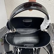 Prada Glossy Bucket Bag Black 1BA319 Size 22 x 23 x 13 cm - 5