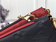 Louis Vuitton Pochette Double Zip Red With Navy Blue M63919 Size 20 x 12.5 x 3 cm - 5