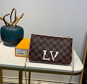 LV Pochette Double Zip Damier Ebene N60254 Size 20 x 13 x 5.5 cm - 1