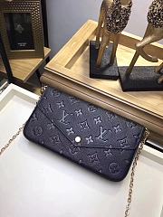 Louis Vuitton Monogram Empreinte Pochette Felicie Black M64064 Size 21 x 12 x 3 cm - 2